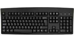 Hebrew Language Keyboard - Black - USB Connector