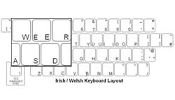 Irish/Welsh Language Labels+ Keyboard - PS/2
