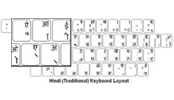 Hindi Language Labels+ Keyboard - PS/2 Connector