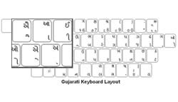 Gujarati Language Labels+ Keyboard - PS/2 Connector