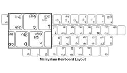 Malayalam Language Labels+ Keyboard - PS/2 Connector