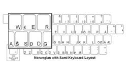 Norwegian with Sami Language Labels+ Keyboard - PS/2