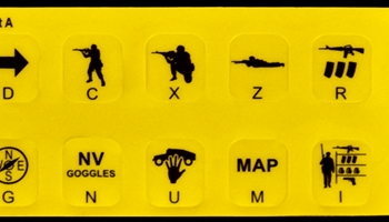 Click here to view larger image Virtual Battlestation Desktop Trainer Infantry Controls Keyboard Labels
