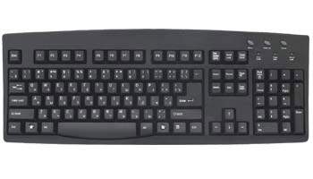 Russian Language Keyboard - Black - USB Connector