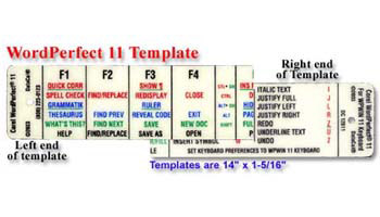 Corel WordPerfect 10 Stackable Keyboard Template