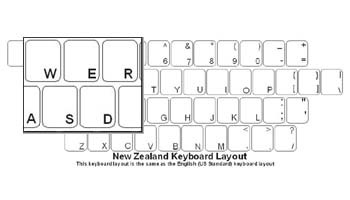 Click here to view larger image New Zealand Language Keyboard Labels