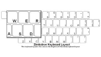 Click here to view larger image Zimbabwe Language Keyboard Labels