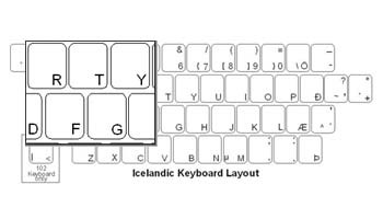 Click here to view larger image Icelandic Language Keyboard Labels