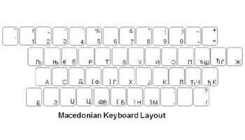 Click here to view larger image Macedonian Language Keyboard Labels