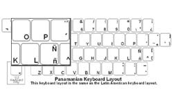 Panamanian (Spanish) Language Keyboard Labels
