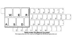 Setswana (South Africa) Language Keyboard Labels