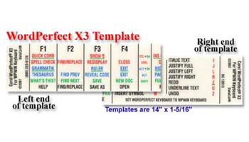 WordPerfect X3 Keyboard Template