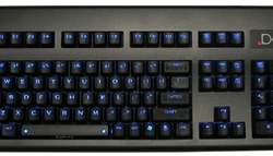 Deck Legend 105 Linear Blue Backlit Keyboard - Ice
