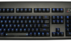 Deck Legend 105 Linear Blue Backlit Keyboard - Ice