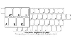 Setswana (South Africa) Language Keyboard Labels