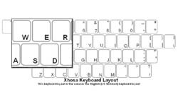 Xhosa (IsiXhosa) Language Keyboard Labels