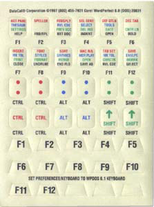 Corel WordPerfect 8.0 Win/DOS Keyboard Labels