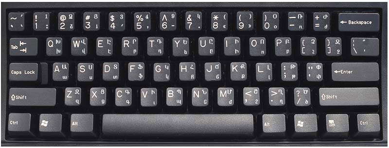 Armenian Language Keyboard Labels
