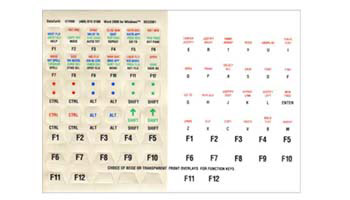 Microsoft Word 2000 Keyboard Labels