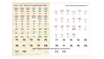 Corel WordPerfect 2000 Ver 9 Keyboard Labels