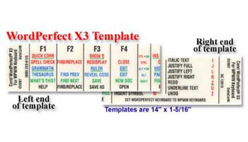 WordPerfect X3 Keyboard Template