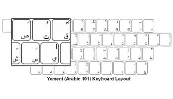 Yemani (Arabic) Language Keyboard Labels