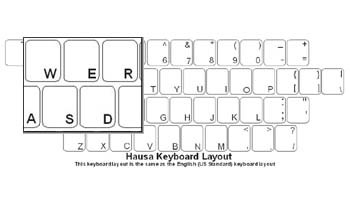 Hausa (Nigeria) Language Keyboard Labels